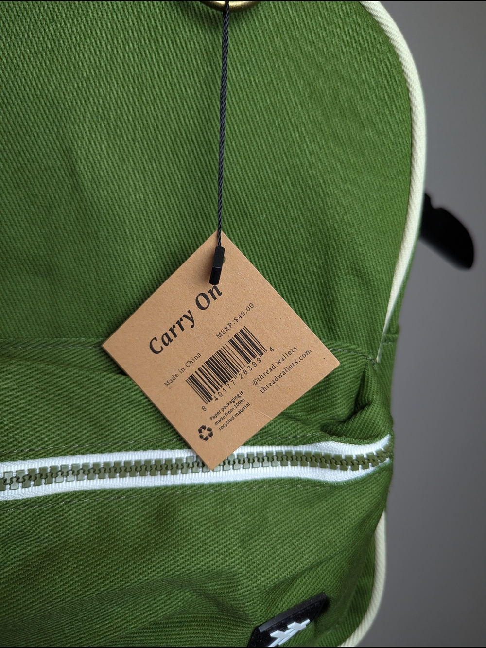 NWT Thread Brand Mini Backpack Green Carry On - Picture 4 of 8